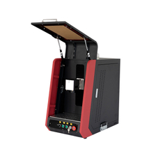 Máquina de gravura de marcação a laser de fibra CNC portátil tipo fechado para metal plástico