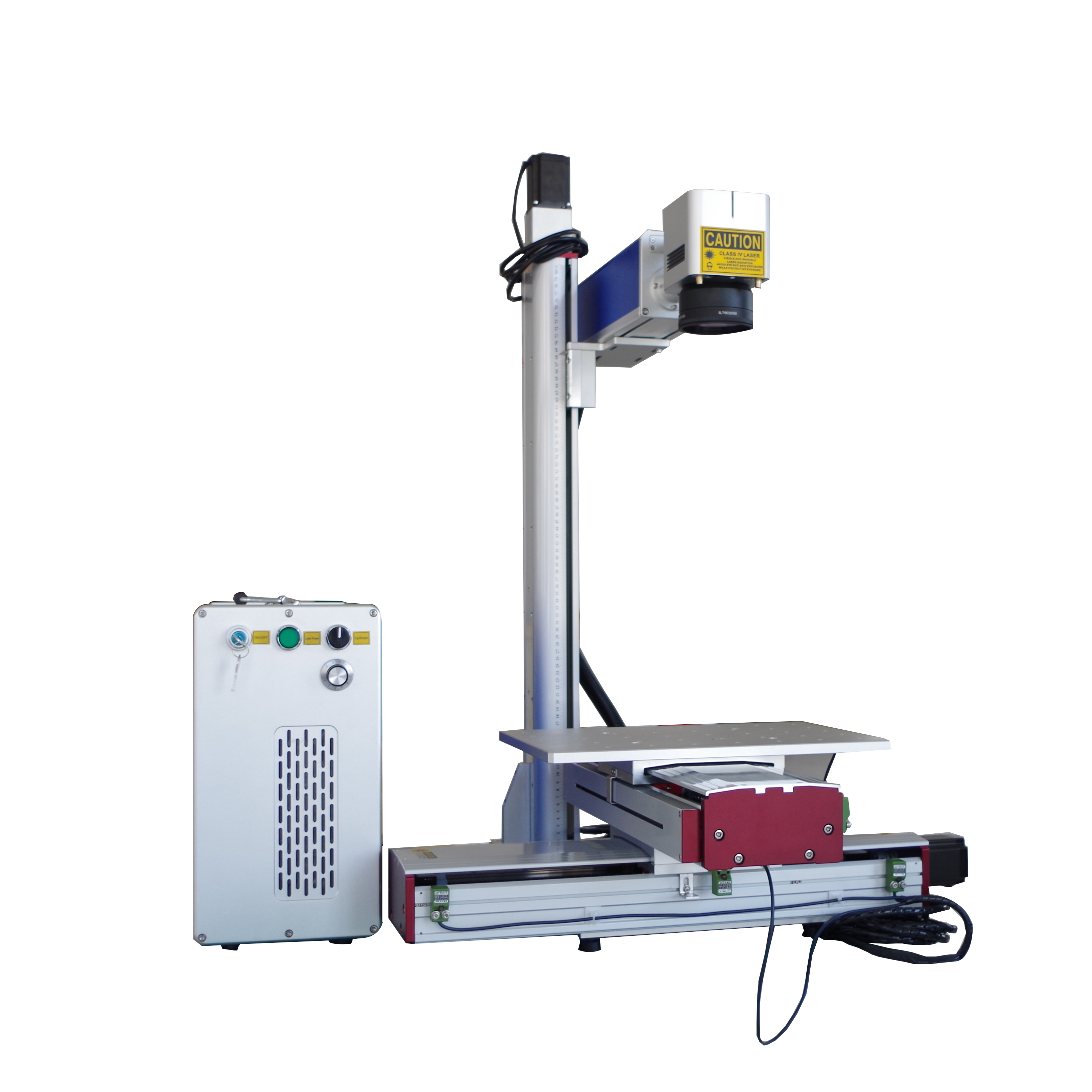 máquina de marcação a laser de fibra de mesa móvel x e y para grande área de trabalho