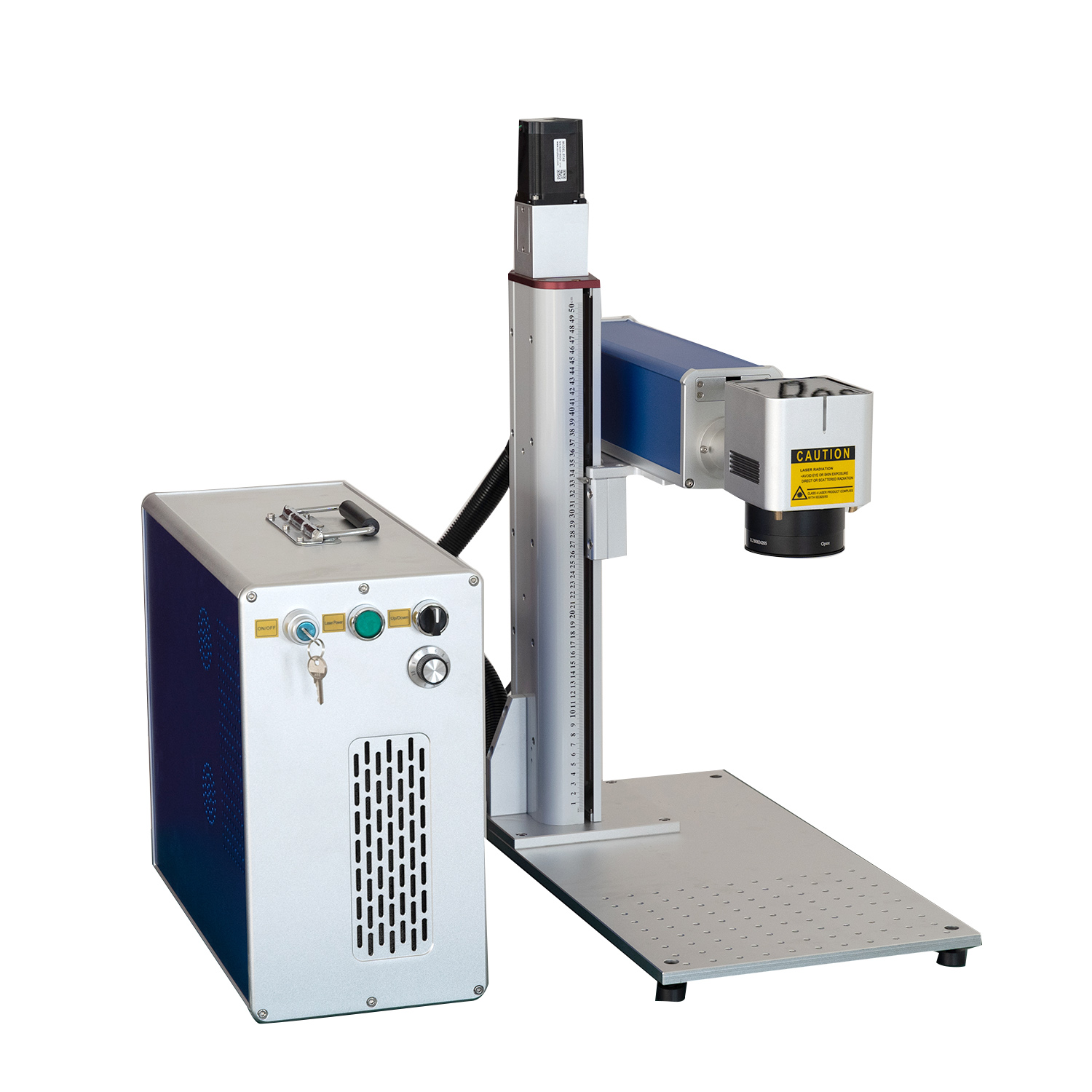Máquina de corte a laser de fibra motorizada Raycus Jpt 20W 30W 50W 60W 80W 100W 120W para metal plástico