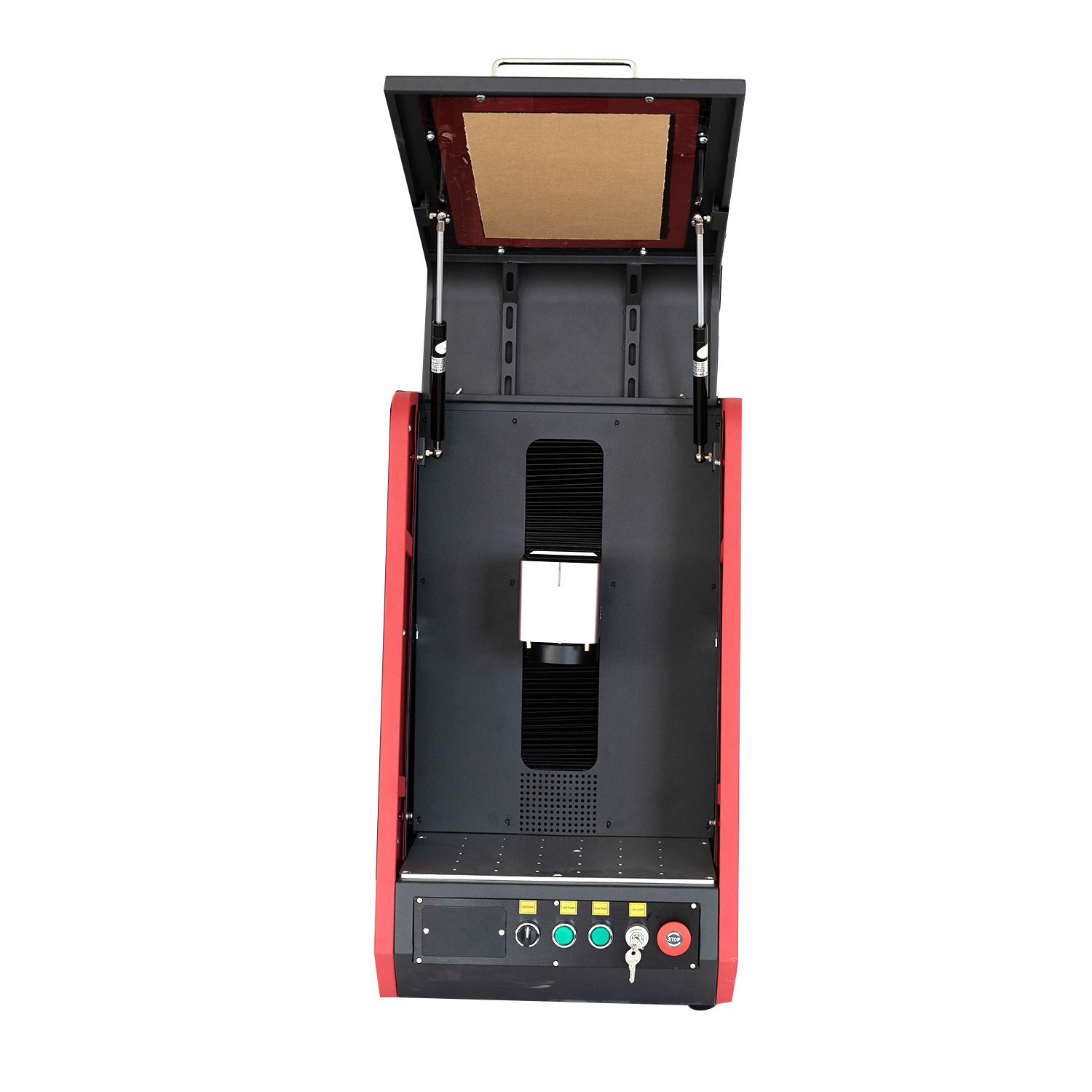 Máquina de gravura de marcação a laser de fibra CNC portátil tipo fechado para metal plástico