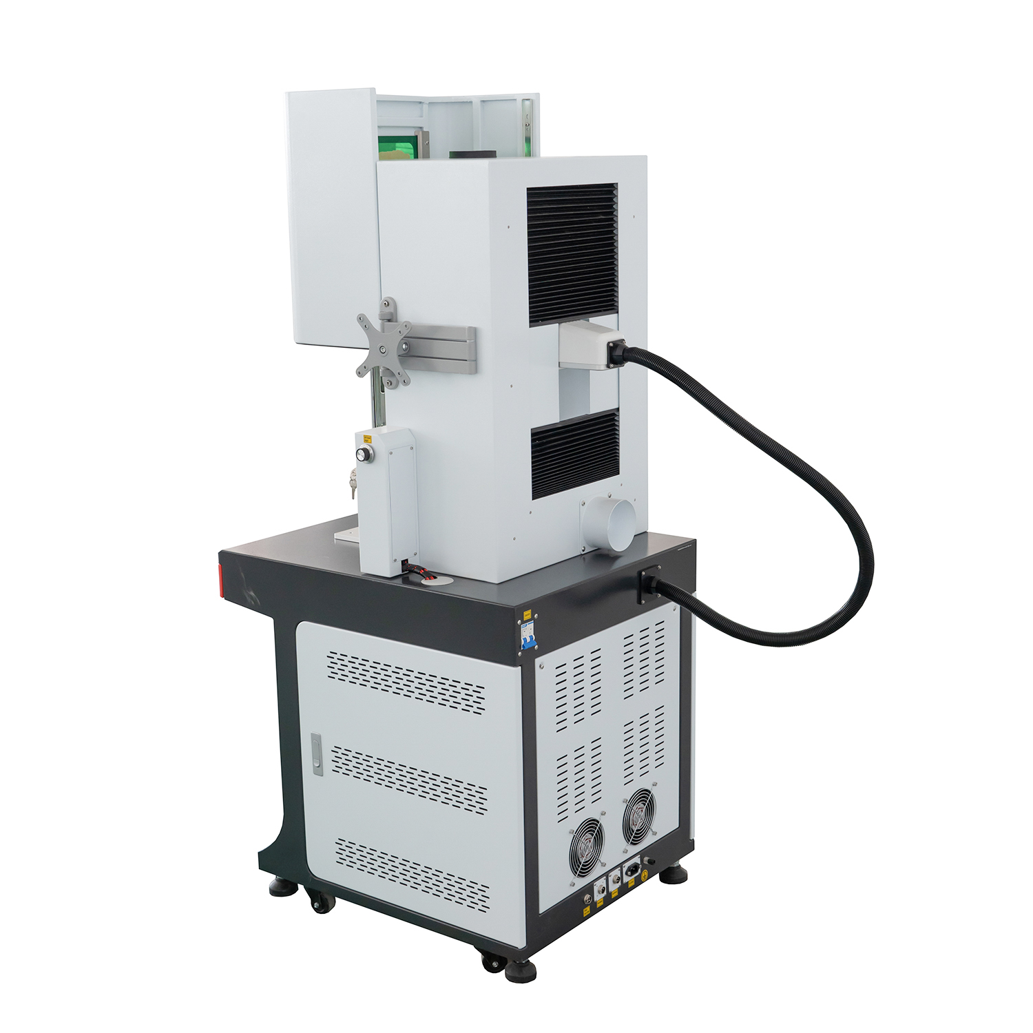 Máquina de marcação a laser de fibra cnc de desktop fechada completa com certificado ce e fda