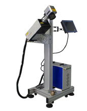 Máquina de marcação de impressora a laser uv 3 w 5 w voadora para marcação de embalagens de alimentos pet pp, marcador a laser de código de barras de código qr