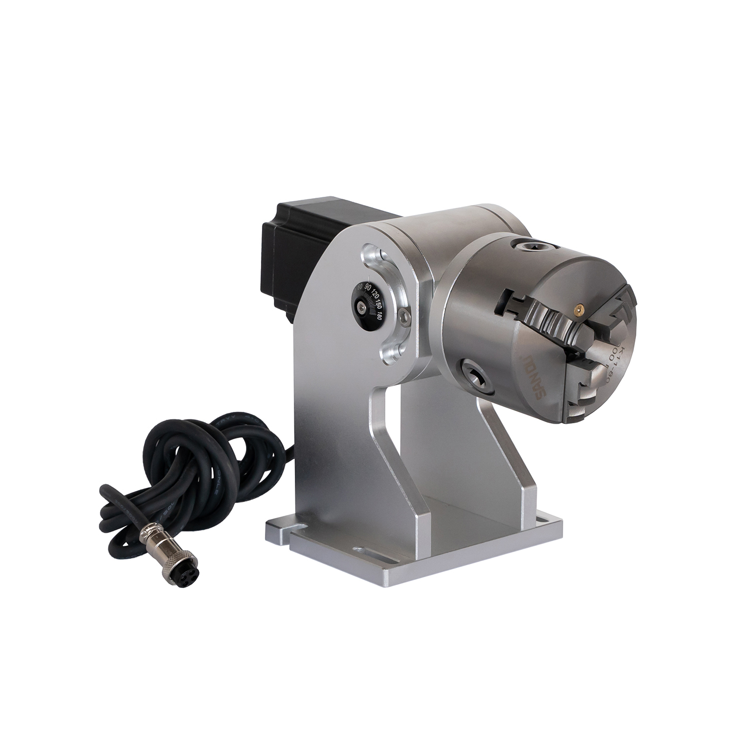 80mm 100mm 125mm 160mm 200mm acessório giratório para máquina de marcação a laser de fibra CO2