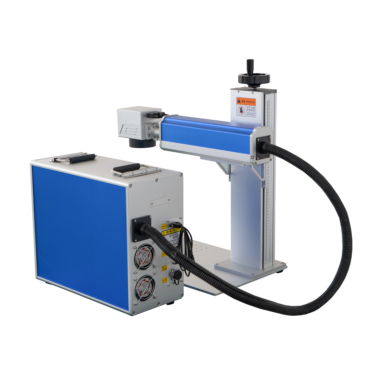 Máquina de marcação a laser de fibra dividida portátil CNC com fonte de laser Raycus 20w 30w 50w
