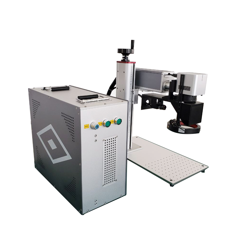 Câmera CCD Vision Flying 20W 30W 50W 100W Mopa máquina de marcação a laser de fibra com correia transportadora